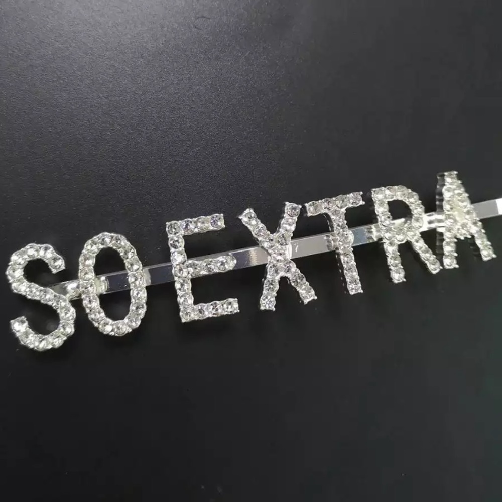 NEW Bling Rhinestone “SO EXTRA” Hair Clip